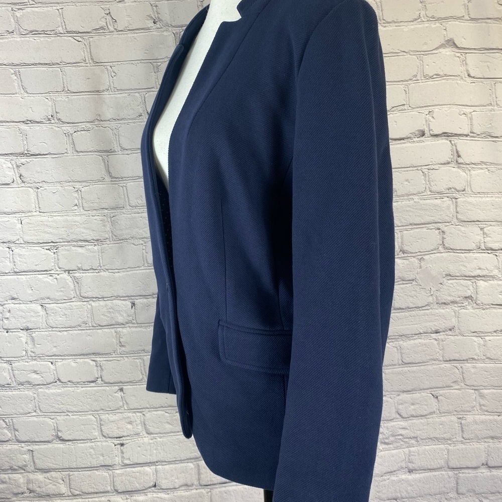 Women’s Talbots Navy Blazer size 16 Petite Suit Jacket Office Clothing Plus Size - Picture 6 of 14